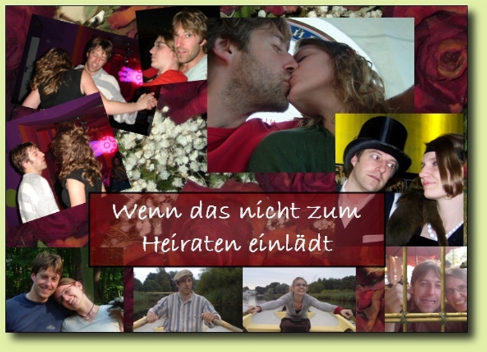 Collage mit Fotos von Jule und Axel: Wenn das nicht zum Heiraten einlädt